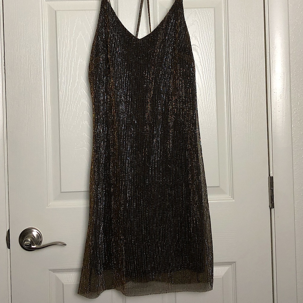 Gold shimmer dress